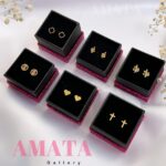 گوشواره استیل طلایی