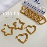 گوشواره ستاره و قلب برند Zj