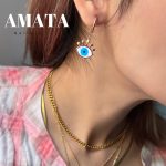 گوشواره چشمنظر استیل برند CM