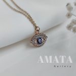 گردنبند چشمنظر نگینی طرح چشم