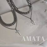 گردنبند دوردیفه کارتیر نقره ای