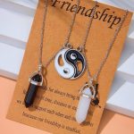 گردنبند ست منشور سنگی و یین یانگ