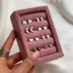 گوشواره استیل میخی نقره ای