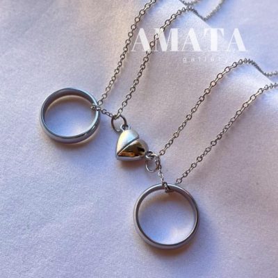 گردنبند ست دونفره مگنتی مدل رینگی
