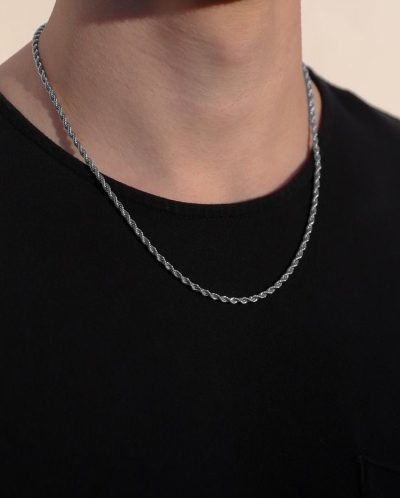 گردنبند استیل طنابی درجه یک - Image 6
