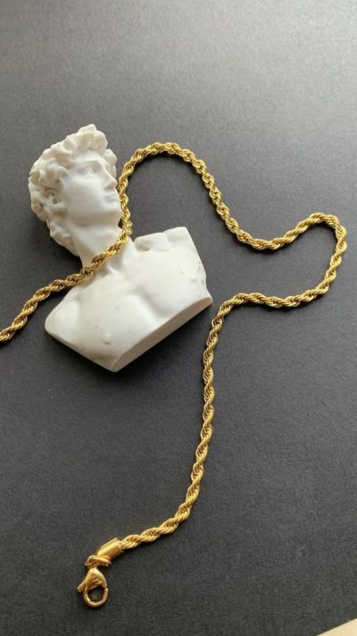 گردنبند استیل طنابی درجه یک - Image 2