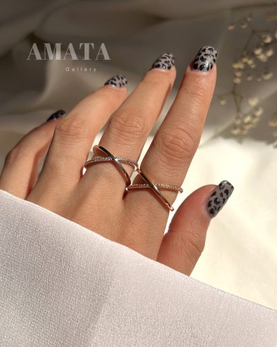 انگشتر جواهری ضربدری ژوپینگ - Image 2