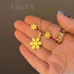 نیمست استیل طلایی دونه برف