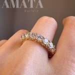 انگشتر جواهری طلایی مدل دور نگین