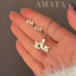 نیمست استیل طلایی طرح لاو