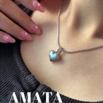 گردنبند قلب تیفانی درشت با زنجیر ماری