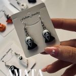 گوشواره هالووینی طرح ماسک جیغ