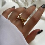 انگشتر استیل فشن مدل ضربدری