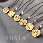 گردنبند استیل طلایی طرح استیکری