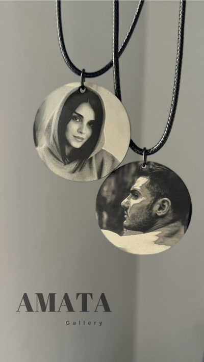 اویز ماشین مشکی با حک چهره یا متن - Image 1