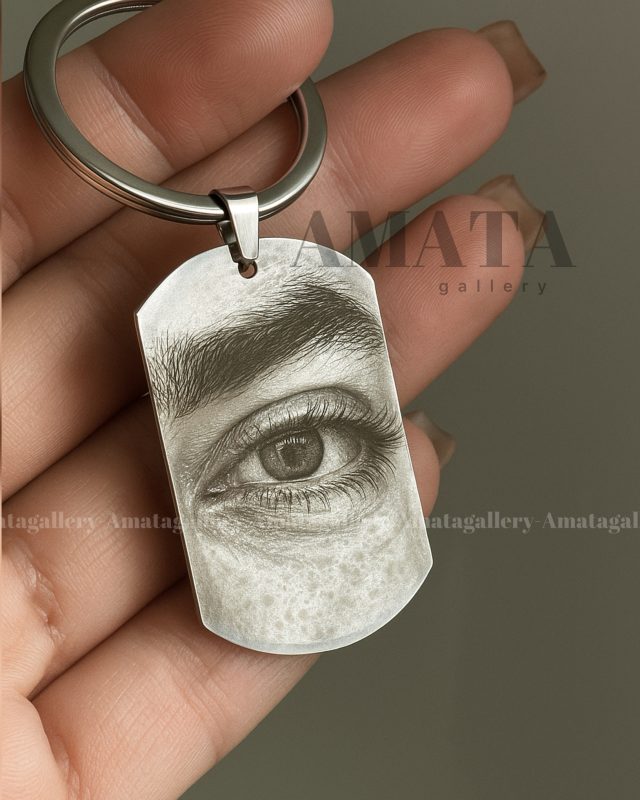 photo-output-1-160 جاکلیدی استیل با حک چهره و متن دلخواه - تصویر 1