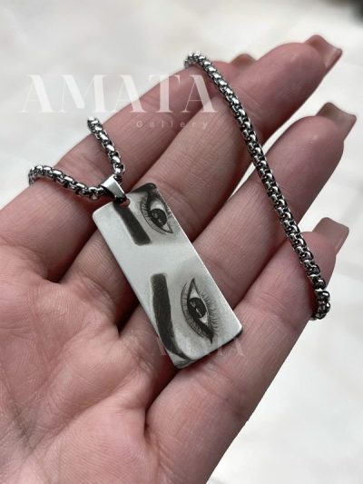 گردنبند استیل حک چشم یار - Image 2