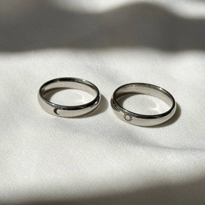 حلقه ست استیل ماه و خورشید - Image 3