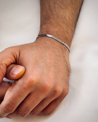 دستبند استیل ماری متن IMPOSSIBLE - Image 2
