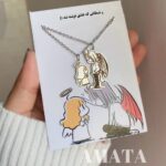گردنبند ست استیل فرشته و شیطان