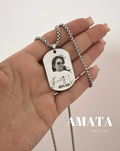 گردنبند حک چهره استیل - Image 3
