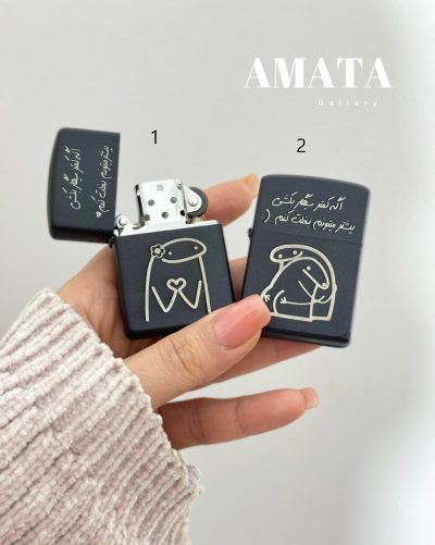 فندک زیپو مشکی اگه کمتر سیکار بکشی... - Image 1