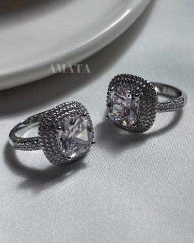 انگشتر جواهری فول نگین طرح پارامیس - Image 1