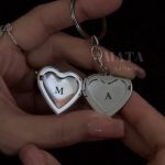 جاکلیدی لاکت قلب با حک اول اسم دلخواه