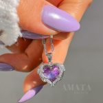 گردنبند جواهری قلب کهکشانی