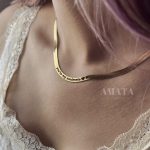 گردنبند ماری با حک متن دلخواه