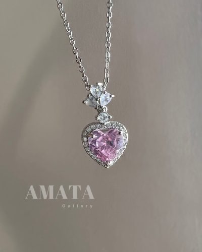 گردنبند جواهری قلب باربی - Image 2