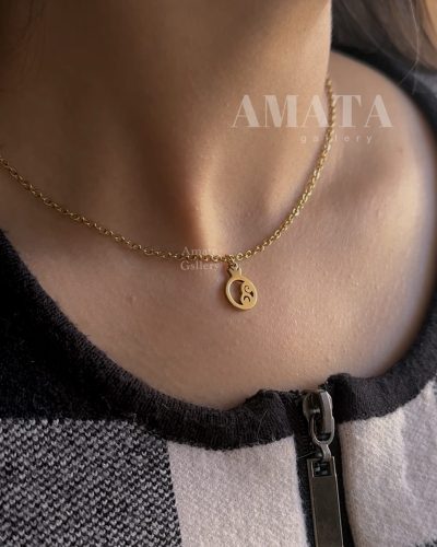 گردنبند انار یلدایی طرح طلا (استیل) - Image 1