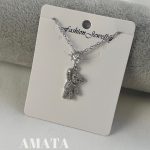 گردنبند جواهری خرس فول نگین