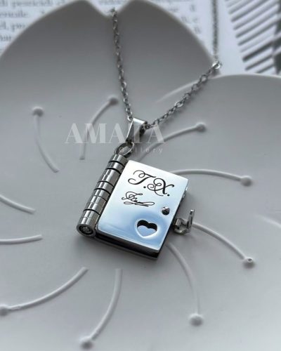 گردنبند کتاب زندگی  نقره ای - Image 3
