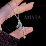 گردنبند جواهری پروانه آبی