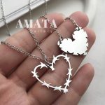 گردنبند قلب خاردار ست دونفره