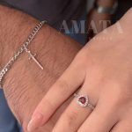 ست دستبند و انگشتر قلب و شمشیر