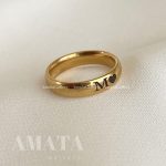 حلقه استیل با حک اسم یا تاریخ