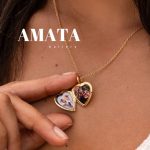 لاکت قلب با حک چهره رنگی