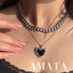 گردنبند دوردیفه قلب خاردار پینترسی