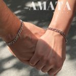 دستبند فیگارو استیل (ست دونفره-نقره ای)