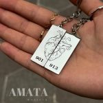 جاکلیدی استیل دونفره با حک دلخواه