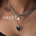 گردنبند دوریفه کارتیر و قلب خاردار  با حک دلخواه