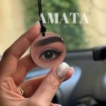 آویز ماشین طرح چشم یا تصویر دلخواه(دایره ای)