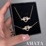 ست گردنبند و دستبند بال فرشته نگینی