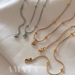 سرویس دستبند گردنبند پابند ماری توپی با آویز و حک رایگان