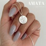 گردنبند آرت لاین پلاک دایره ای