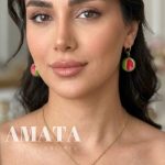 گردنبند و گوشواره هندوانه یلدایی