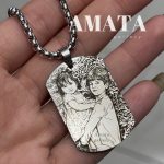 گردنبند حک چهره استیل اختصاصی آماتا