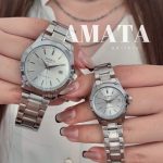 ساعت کاسیو موتور ژاپن صفحه گرد استیل(با حک اسم یا تاریخ)